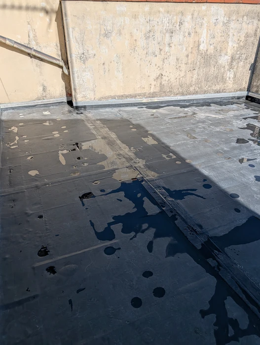 Bâtiment moderne en bois avec bardage vertical, toit à deux pans en tuiles terre cuite